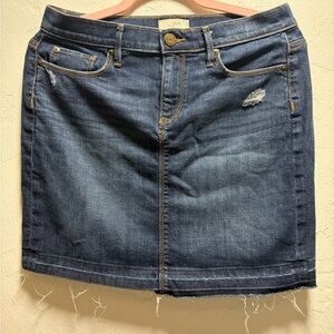 LOFT Indigo Denim Mini Skirt